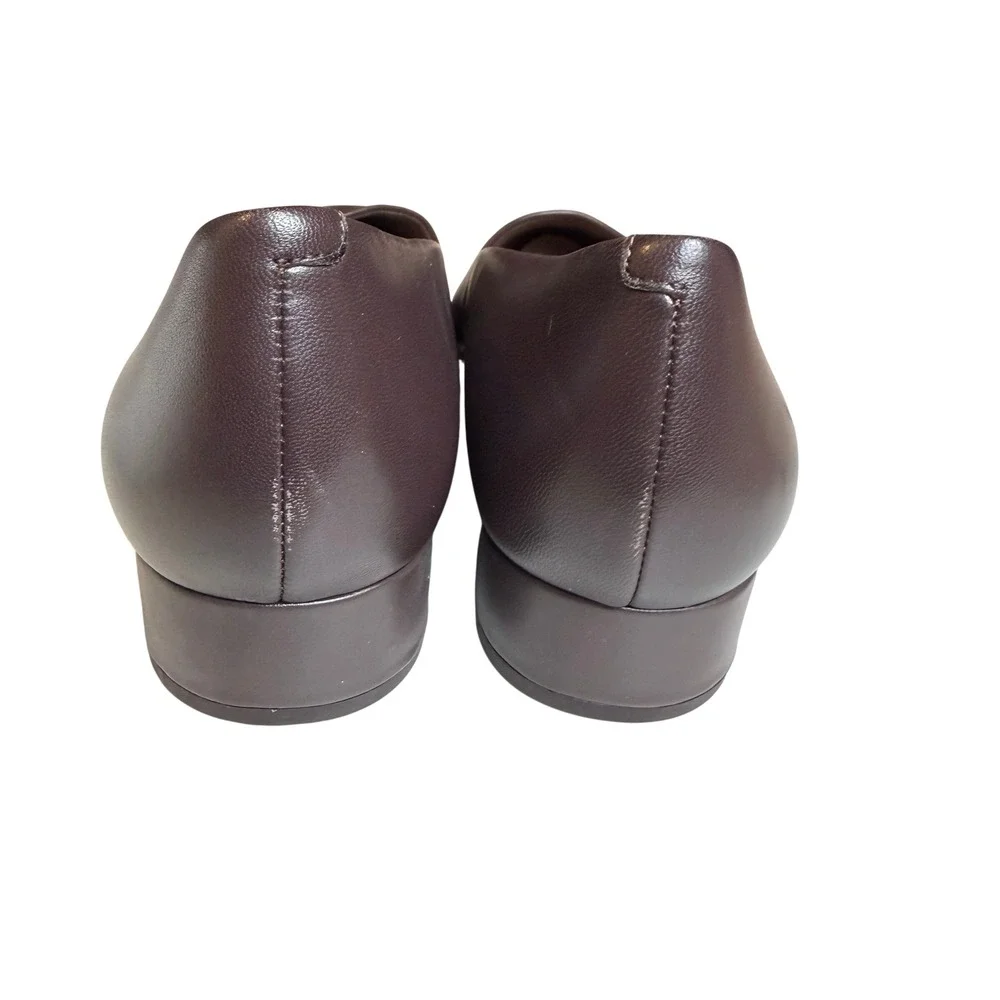 Easy Spirit Women Low Block Heel‎ 10M Pointed Toe Pumps Brown Leather Office - Picture 6 of 8